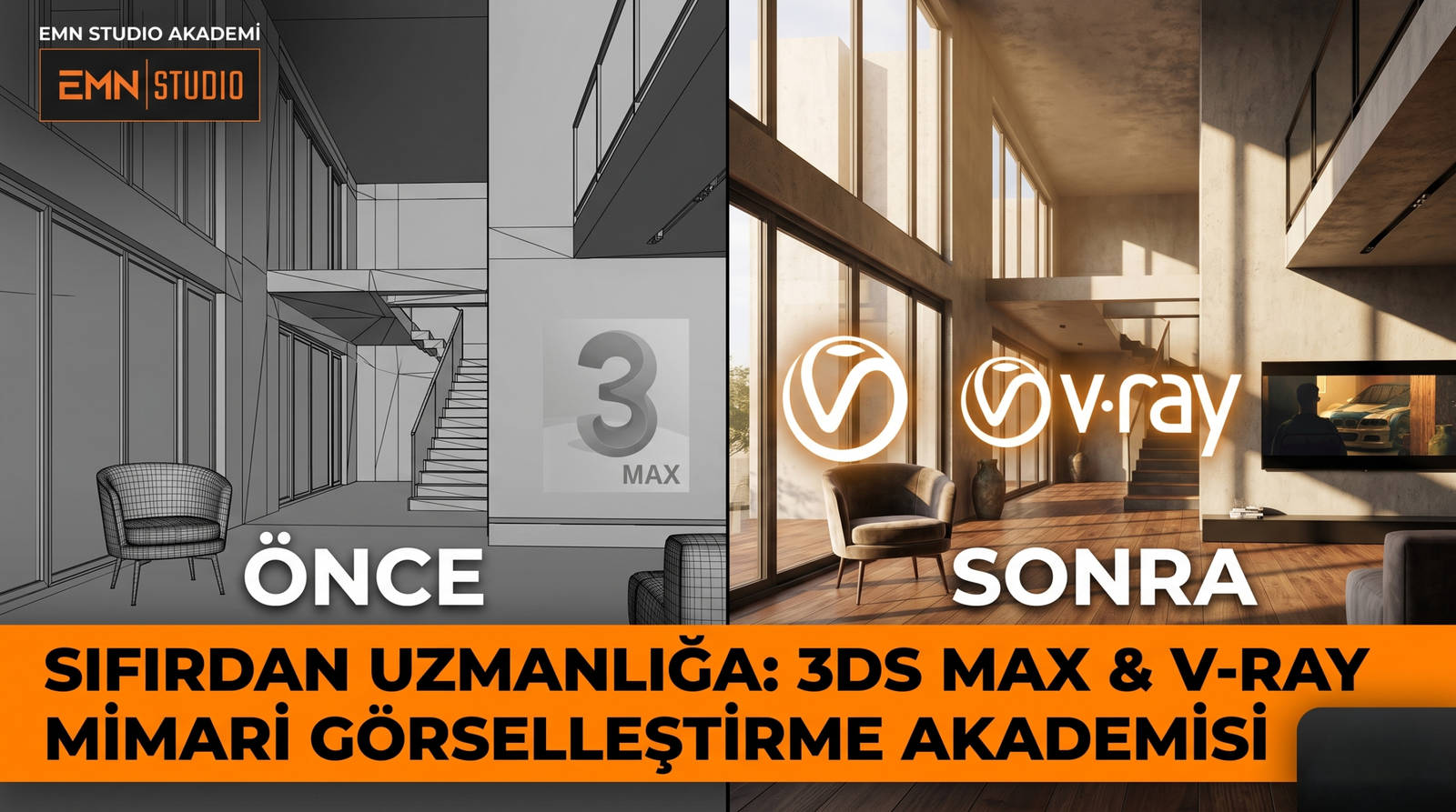 Profesyonel 3D Modelleme: 3ds Max, V-Ray ve Render Teknikleri Masterclass